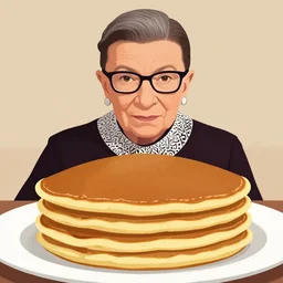 i can barely make it out but it almost looks like ruth bader ginsburg is in that pancake