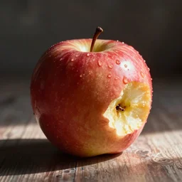 an apple eating an apple