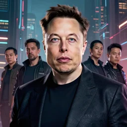 a beautiful portrait of elon musk in cyberpunk city. character design by cory loftis, fenghua zhong, ryohei hase, ismail inceoglu and ruan jia. artstation, volumetric light, detailed, rendered in octane