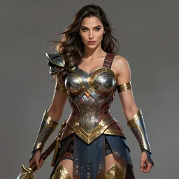 a highly detailed illustration of gal gadot as god of war, intricate, elegant, highly detailed, centered, digital painting, artstation, concept art, smooth, sharp focus, league of legends concept art, wlop