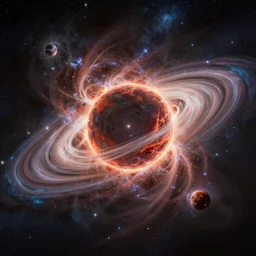 solar system being evaporated in a massive multi-galaxies catastrophic event, 8k, ultra hd, high detail