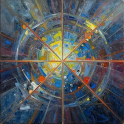 creation of a new univers, abstract art, painting, highly detailed