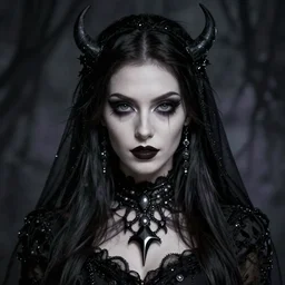 female goth human vampire witch in the style of greg rutkowski, makoto shinkai, trending on artstation, character design, concept art, pretty face, highly detailed, portrait digital art