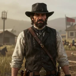 Film still of Ian McDiarmid, from Red Dead Redemption 2 (2018 video game)