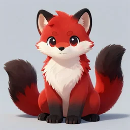 cute = furry portrait < handsome : fursona > furry - fandom < red & black > furred * fursona - stoat + tail! photorealistic, aspect ratio 2 : 3