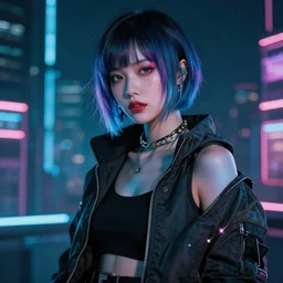cyberpunk Alexa edo style