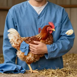 chicken using inmate clothes