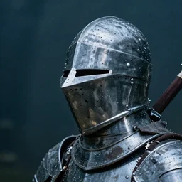 Close up underwater photo of a medieval knight by Trent Parke, clean, detailed, Magnum photos