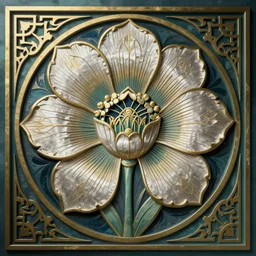flower, ( ( art nouveau ) ), ( ( ( art deco ) ) ), ( balanced ), intricate detail, ( ( fractal ) ), by ( escher ) and frank lloyd wright and ( hr geiger ) and wojciech siudmak