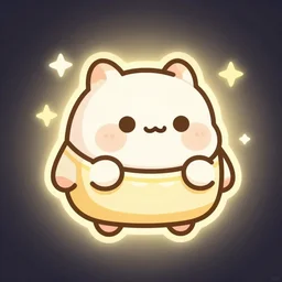 a cute chubby tank icon stylized digital illustration radiating a glowing aura global illumination ray tracing hdr fanart arstation