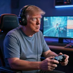 donald plays video games
