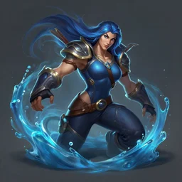 cool beautiful tank character, league of legends splash art, digital art by Michelle Hoefener