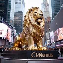 electric Lion in new york times square, award winning photo