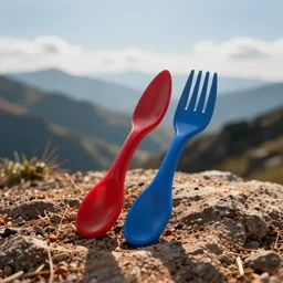 red fork and blue fork