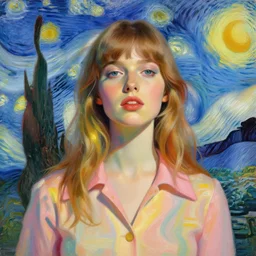 portrait of a beautiful girl, intense psychedelic trip, sixties clothes, woodstock festival, pastel colors, beautiful face, rule of thirds, spotlight, expressive, passionate, by mandy jurgens, by vincent van gogh, digital painting