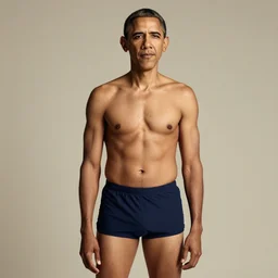 Photo of Barack Obama in swimsuit, soft studio lighting, photo taken by Terry Richardson for Abercrombie and Fitch, award-winning photograph, 24mm f/1.4