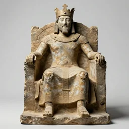 archeological discovery of preserved remains of a king still sitting on his throne