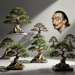 surreal landscape, surrealism, bonsai forest, esao andrews, victor enrich, dali
