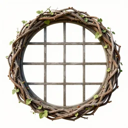 shape ( ( ( ( ( circler window made of vines, limbs and vegetation ) ) ) ) ) by jean baptiste monge!!!!!!!!!!!!!!!!!!!!!!!!! chrome red