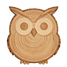 tree rings in the shape of an owl face