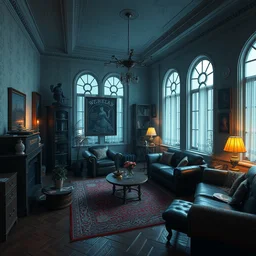 a well arranged room, style artstation, style greg rutkowsk, octane render, unreal engine 6, epic game graphics, fantasy, ciberpunk, conceptual art, ray tracing