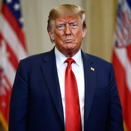“ portrait of donald trump dressed as max headroom”