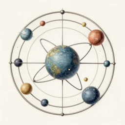 illustration, highly detailed, digital painting, concept art, matte, astronomical armillary rings