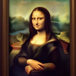 mona lisa with a black eye
