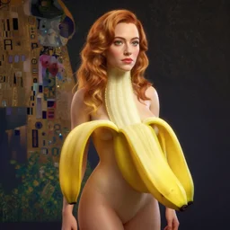 anthropomorphic portrait of emma stone as a banana, au naturel, hyper detailed, digital art, trending in artstation, cinematic lighting, studio quality, smooth render, unreal engine 5 rendered, octane rendered, art style by klimt and nixeu and ian sprigger and wlop and krenz cushart and pixar and riot and love death & robots
