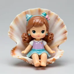 a vintage polly pocket shell, hyperrealistic, highly detailed, studio lighting, beautiful