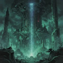 a high definition screenshot from the ethereal and hauntingly beautiful science fiction anime film ; a beyond - dimensional world