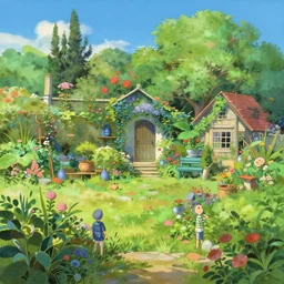 a creole garden from reunion island painting by makoto shinkai, trending on artstation