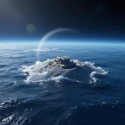 an ocean in space, hyper - realistic, very detailed, octane render, photorealistic