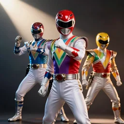 the secret seventh power ranger, the rainbow ranger, still photography from the show mighty Morphin power rangers