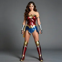 professional full length photograph of elizabeth olsen as wonder woman.  Extremely detailed. 8k