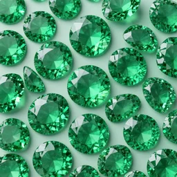 high quality 4 k texture of glossy emerald gem stones, glistening, 3 d octane render, blender design assets, 3 d, photo - realostic, high poly, 3 0 0 dpi, 8 k render, ue marketplace, unreal engine 5, volumetric lighting, realistic shadows,
