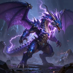 Coherent : magical thunder lighting dragon, epic fantasy style, in the style of Greg Rutkowski, hearthstone artwork