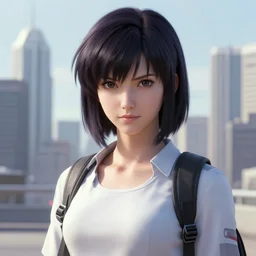 highly detailed portrait of motoko kusanagi in detroit : become human, stephen bliss, 8 k, unreal engine, fantasy art by greg rutkowski, loish, rhads, ferdinand knab, makoto shinkai and lois van baarle, ilya kuvshinov, rossdraws, tom bagshaw, global illumination, radiant light, detailed and intricate environment