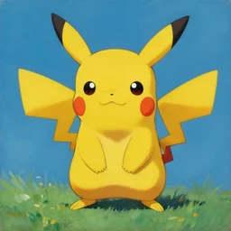 a painting of Pikachu by volhelm hammershoi