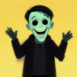 happy lovecraftian unimaginable horror with very bright colors and happy smiles