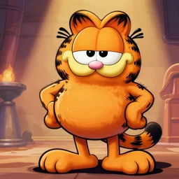 garfield gangster hyper detailed