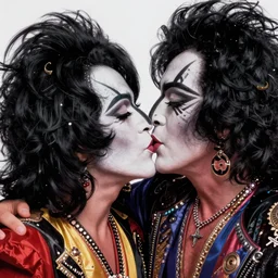 the rock band kiss as hersey kisses, 3 d pixar, dreamworks