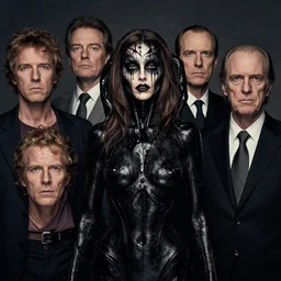 portrait of katalin kariko wearing evil black oily tar by hr giger, greg rutkowski, luis royo and wayne barlowe, 8 k