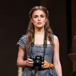 a photograph of Keira Knightley as Miranda from the stage production of The Tempest taken with Nikon D3500, 4K UHD