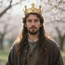 king, portrait, illustration, rim light, top light, perfectly shaded, spring time, slight overcast lighting, soft painting, hyper realistic cinematic art 4 k great view high quality