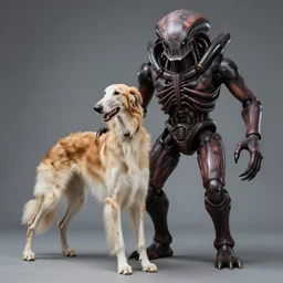 hr giger borzoi merged with face hugger