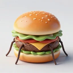 a burger shaped spider nest