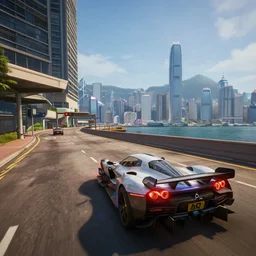 the city of hong kong in rocket league, gaming, 4 k, detailed