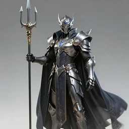 highly detailed god erlang holding a trident character design, cyberpunk metal helmet and armor, cape, warframe, chinese mythological style, cyberpunk, elegant, highly detailed, ray tracing, smooth, sharp focus, art by fenghua zhong, peter mohrbacher, ruan jia, liuyuan lange, akiya kageichi, ayami kojima, joseph leyendecker