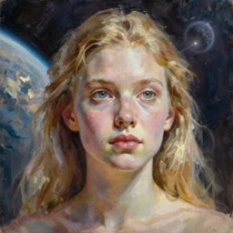 sentient life on another planet, portrait, unfinished concept art oil painting by jama jurabaev, extremely detailed, brush hard, artstation